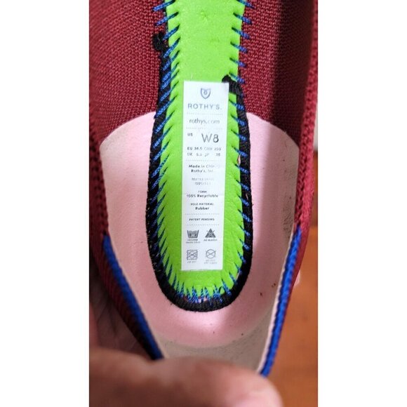 Rothys Pointed Toe Flats Size 8 Burgundy Comfortable & Stylish Womens Sh… - Picture 8 of 8